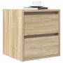 Mesilla de noche de pared roble Sonoma 38x34x40 cm de , Mesitas de noche - Ref: Foro24-861251, Precio: 46,88 €, Descuento: %