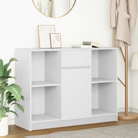 Aparador con cajón blanco 101x35x76 cm madera de ingeniería by , Sideboards - Ref: Foro24-861562, Price: 95,05 €, Discount: %