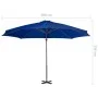 Sombrilla voladiza con poste de aluminio azul celeste 300 cm de vidaXL, Sombrillas - Ref: Foro24-46989, Precio: 91,68 €, Desc...