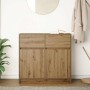 Aparador con cajón roble artesanal 80x34x76cm madera ingeniería von , Sideboards - Ref: Foro24-861543, Preis: 85,61 €, Rabatt: %