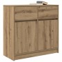 Aparador con cajón roble artesanal 80x34x76cm madera ingeniería von , Sideboards - Ref: Foro24-861543, Preis: 85,61 €, Rabatt: %