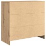 Aparador con cajón roble artesanal 80x34x76cm madera ingeniería von , Sideboards - Ref: Foro24-861543, Preis: 85,61 €, Rabatt: %