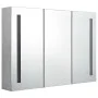 Armario de baño con espejo LED gris hormigón 89x14x62 cm de vidaXL, Tocadores de baño - Ref: Foro24-326525, Precio: 146,65 €,...
