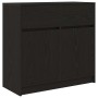 Aparador con cajón roble negro 80x34x76 cm madera de ingeniería by , Sideboards - Ref: Foro24-861536, Price: 90,42 €, Discoun...