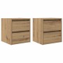Mesitas de noche de pared 2 uds roble artisan 38x34x40 cm von , Nachttische - Ref: Foro24-861264, Preis: 87,63 €, Rabatt: %
