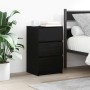 Mesillas de noche con 3 cajones 2 uds. Negro 39x35x65 cm de , Mesitas de noche - Ref: Foro24-861340, Precio: 114,85 €, Descue...