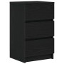 Mesillas de noche con 3 cajones 2 uds. Negro 39x35x65 cm de , Mesitas de noche - Ref: Foro24-861340, Precio: 114,85 €, Descue...
