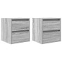 Mesillas de noche de pared 2 uds gris Sonoma 38x34x40 cm de , Mesitas de noche - Ref: Foro24-861258, Precio: 83,18 €, Descuen...