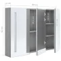 Armario de baño con espejo LED gris hormigón 89x14x62 cm de vidaXL, Tocadores de baño - Ref: Foro24-326525, Precio: 146,65 €,...