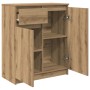 Aparador con cajón roble artesanal 71x35x84cm madera ingeniería de , Aparadores - Ref: Foro24-861597, Precio: 89,49 €, Descue...