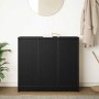 Aparador de madera de roble negro 85x34x76 cm de , Aparadores - Ref: Foro24-861626, Precio: 99,74 €, Descuento: %