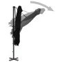 Sombrilla voladiza con poste de aluminio negro 250x250 cm de vidaXL, Sombrillas - Ref: Foro24-46986, Precio: 129,43 €, Descue...