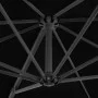 Sombrilla voladiza con poste de aluminio negro 250x250 cm de vidaXL, Sombrillas - Ref: Foro24-46986, Precio: 129,43 €, Descue...