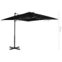 Sombrilla voladiza con poste de aluminio negro 250x250 cm de vidaXL, Sombrillas - Ref: Foro24-46986, Precio: 129,43 €, Descue...