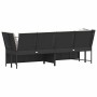 Sofás de jardín 3 piezas y cojines ratán sintético negro by , Outdoor sofas - Ref: Foro24-4104121, Price: 263,44 €, Discount: %