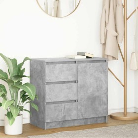 Aparador con cajón gris hormigón 71x35x65 cm madera ingeniería von , Sideboards - Ref: Foro24-861574, Preis: 83,15 €, Rabatt: %