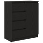 Aparador con cajones roble negro 71x35x84 cm madera ingeniería by , Sideboards - Ref: Foro24-861581, Price: 103,19 €, Discoun...