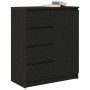 Aparador con cajones roble negro 71x35x84 cm madera ingeniería by , Sideboards - Ref: Foro24-861581, Price: 103,19 €, Discoun...