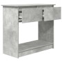 Mesa consola con cajones gris hormigón 85,5x38,5x74,5 cm von , Seitentische - Ref: Foro24-861394, Preis: 62,28 €, Rabatt: %