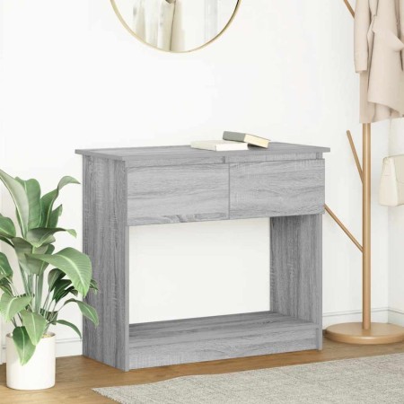 Mesa consola con cajones Sonoma gris 85,5x38,5x74,5 cm de , Mesas auxiliares - Ref: Foro24-861396, Precio: 65,84 €, Descuento: %