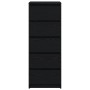 Aparador con cajones roble negro 37,5x35x99cm madera ingeniería by , Sideboards - Ref: Foro24-861761, Price: 98,13 €, Discoun...