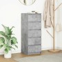 Aparador con cajones gris hormigón 37,5x35x99 cm by , Sideboards - Ref: Foro24-861763, Price: 91,09 €, Discount: %