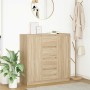 Aparador con cajones roble Sonoma 100,5x35x98,5 cm de , Aparadores - Ref: Foro24-3328455, Precio: 153,15 €, Descuento: %