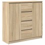 Aparador con cajones roble Sonoma 100,5x35x98,5 cm de , Aparadores - Ref: Foro24-3328455, Precio: 153,15 €, Descuento: %