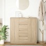 Aparador con cajones roble Sonoma 100,5x35x98,5 cm de , Aparadores - Ref: Foro24-3328455, Precio: 153,15 €, Descuento: %