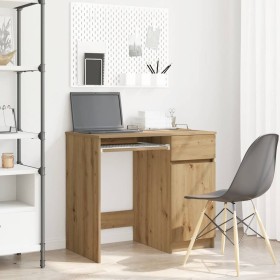 Escritorio de madera de ingeniería roble artisan 86x49x76 cm by , Desks - Ref: Foro24-861831, Price: 89,85 €, Discount: %