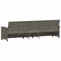 Sofá de jardín de 5 plazas con cojines ratán sintético gris by , Garden sets - Ref: Foro24-4104114, Price: 297,90 €, Discount: %