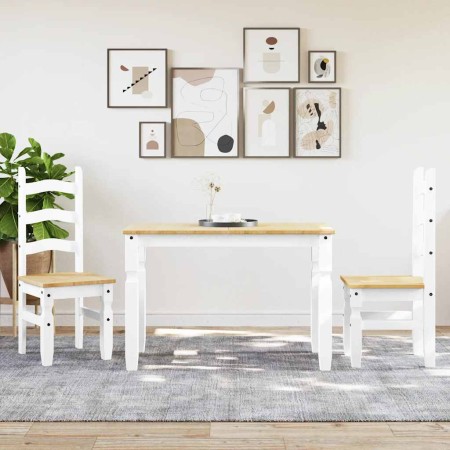 Juego de comedor Panama 3 pzas madera maciza de pino blanco von , Möbelsets für Küchen und Esszimmer - Ref: Foro24-3345196, P...