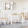 Juego de comedor Panama 3 pzas madera maciza de pino blanco von , Möbelsets für Küchen und Esszimmer - Ref: Foro24-3345196, P...