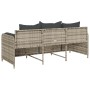 Sofá de jardín con cojines 3 plazas ratán sintético gris claro von , Outdoor-Sofas - Ref: Foro24-4104177, Preis: 239,56 €, Ra...