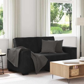 Sofá de 2 plazas terciopelo negro 120 cm de , Sofás - Ref: Foro24-4105015, Precio: 226,86 €, Descuento: %