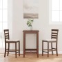 Taburetes de bar con cojines 2 uds madera maciza marrón caucho von , Küchenhocker - Ref: Foro24-4102537, Preis: 119,75 €, Rab...