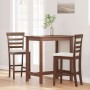 Taburetes de bar con cojines 2 uds madera maciza marrón caucho von , Küchenhocker - Ref: Foro24-4102537, Preis: 119,75 €, Rab...