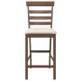 Taburetes de bar con cojines 2 uds madera maciza marrón caucho von , Küchenhocker - Ref: Foro24-4102537, Preis: 119,75 €, Rab...