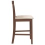 Taburetes de bar con cojines 2 uds madera maciza marrón caucho von , Küchenhocker - Ref: Foro24-4102537, Preis: 119,75 €, Rab...