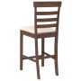 Taburetes de bar con cojines 2 uds madera maciza marrón caucho von , Küchenhocker - Ref: Foro24-4102537, Preis: 119,75 €, Rab...