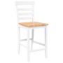 Taburetes de bar 2 uds madera maciza blanca caucho von , Küchenhocker - Ref: Foro24-4102542, Preis: 131,60 €, Rabatt: %