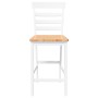 Taburetes de bar 2 uds madera maciza blanca caucho von , Küchenhocker - Ref: Foro24-4102542, Preis: 131,60 €, Rabatt: %