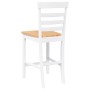 Taburetes de bar 2 uds madera maciza blanca caucho von , Küchenhocker - Ref: Foro24-4102542, Preis: 131,60 €, Rabatt: %