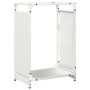 Leñero blanco 44x28x65 cm Acero laminado en frío by , Firewood bags and holders - Ref: Foro24-864196, Price: 52,76 €, Discoun...
