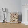 Leñero blanco 44x28x65 cm Acero laminado en frío by , Firewood bags and holders - Ref: Foro24-864196, Price: 52,76 €, Discoun...