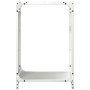 Leñero blanco 44x28x65 cm Acero laminado en frío by , Firewood bags and holders - Ref: Foro24-864196, Price: 52,76 €, Discoun...