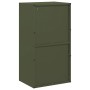 Leñero verde oliva 40x30x75 cm Acero laminado en frío by , Firewood bags and holders - Ref: Foro24-864194, Price: 81,97 €, Di...