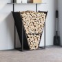 Leñero negro 69,5x35x81 cm Acero laminado en frío by , Firewood bags and holders - Ref: Foro24-864177, Price: 67,81 €, Discou...