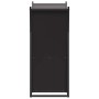 Leñero negro 69,5x35x81 cm Acero laminado en frío by , Firewood bags and holders - Ref: Foro24-864177, Price: 67,81 €, Discou...