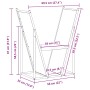 Leñero negro 69,5x35x81 cm Acero laminado en frío by , Firewood bags and holders - Ref: Foro24-864177, Price: 67,81 €, Discou...
